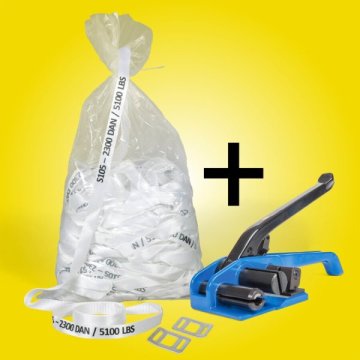 Günstig im Spar-Set: Lashband + Spanngerät + Doppelstegverschlüsse