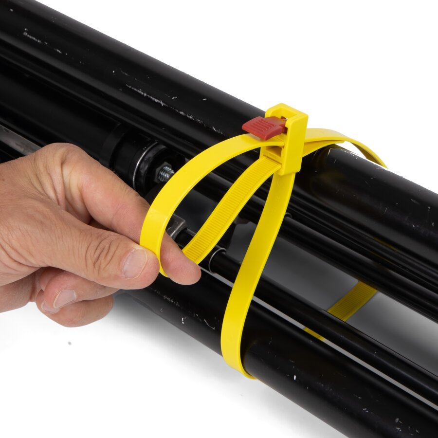 Überstehendes Bandende lässt sich zurückschlaufen Überstehendes Bandende lässt sich zurückschlaufen