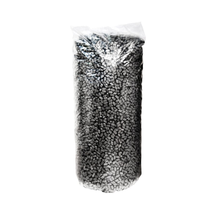 Die Chips sind komplett aus recyceltem Material hergestellt und selbst ebenfalls zu 100% recycelbar Die Chips sind komplett aus recyceltem Material hergestellt und selbst ebenfalls zu 100% recycelbar