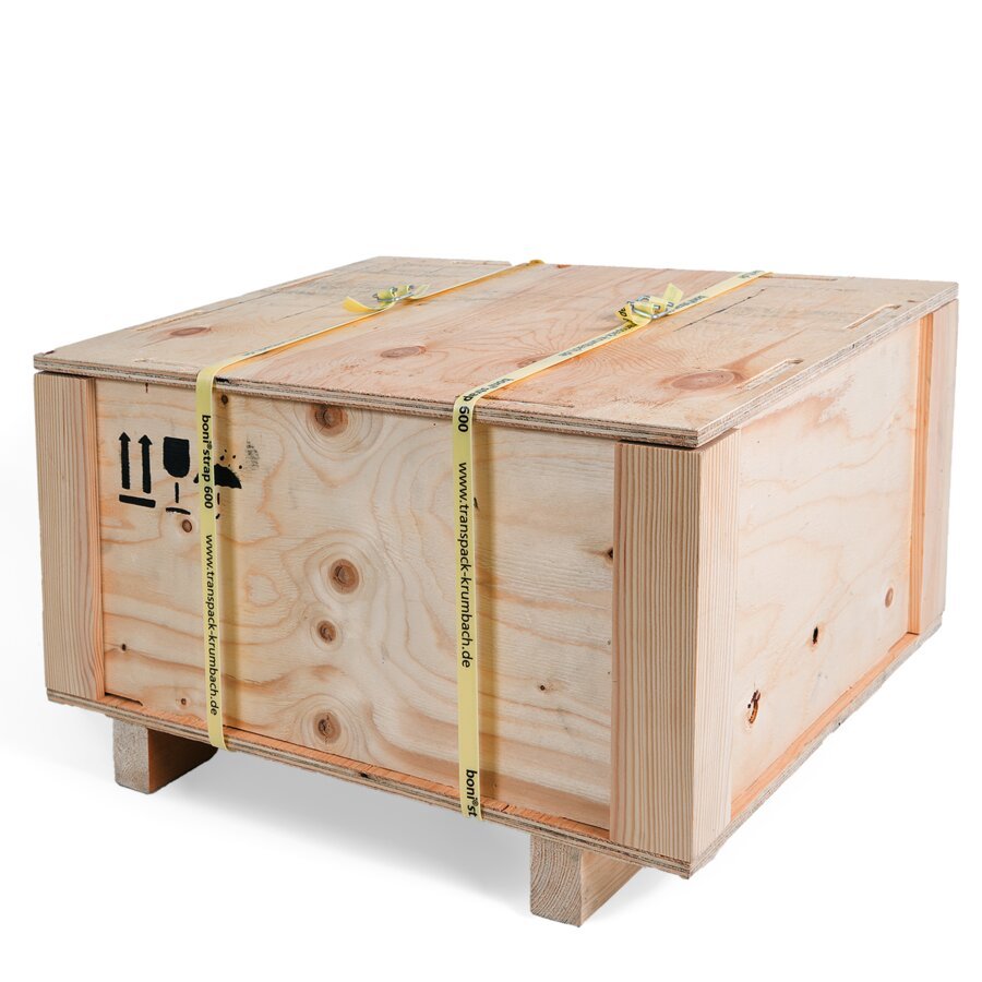 Aber auch spitze und scharfe Kanten können dem mit Kunststoff ummantelten Polyesterband nichts anhaben Aber auch spitze und scharfe Kanten können dem mit Kunststoff ummantelten Polyesterband nichts anhaben