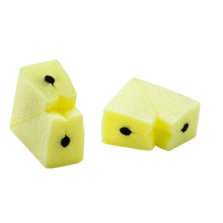 Eckenschutz aus druckbeständigem Schaumstoff mit Innenlochverstärkung für scharfkantige Produkte Eckenschutz aus druckbeständigem Schaumstoff mit Innenlochverstärkung für scharfkantige Produkte