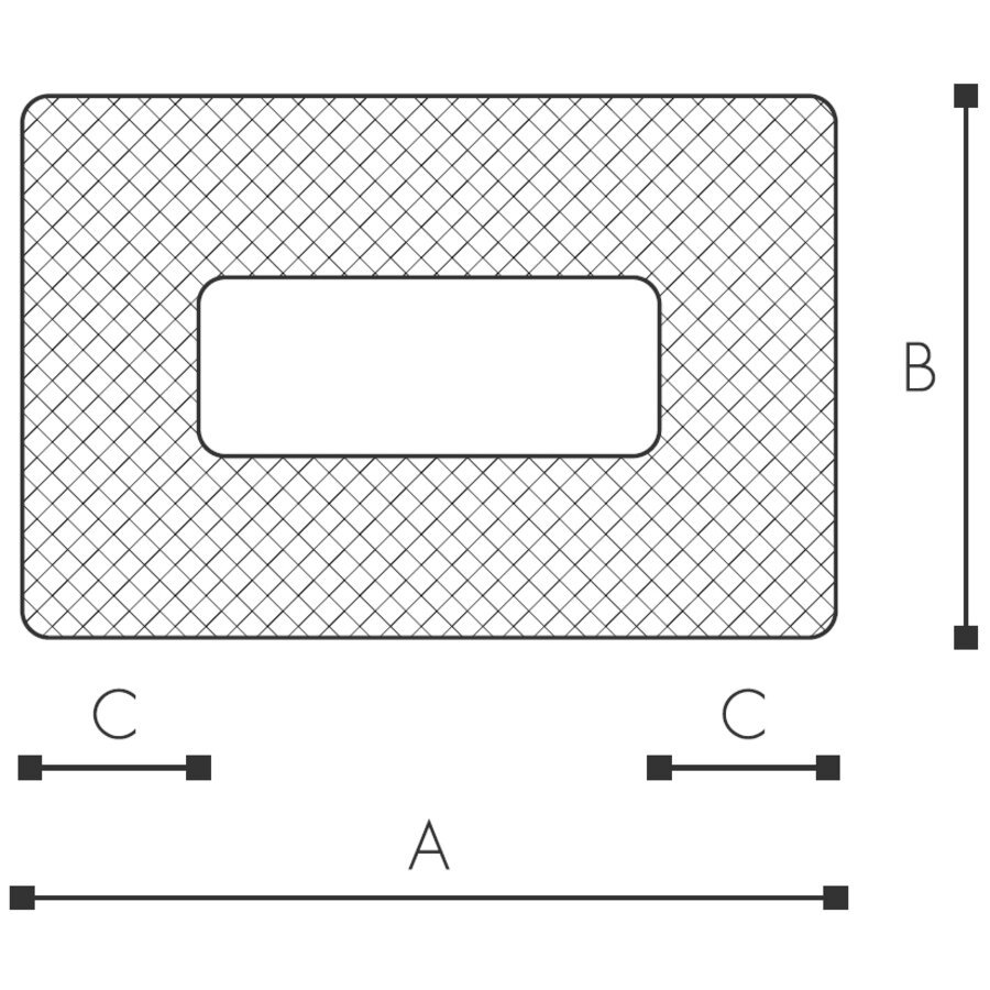Abmessungen des Schaumprofils (siehe Preistabelle) Abmessungen des Schaumprofils (siehe Preistabelle)