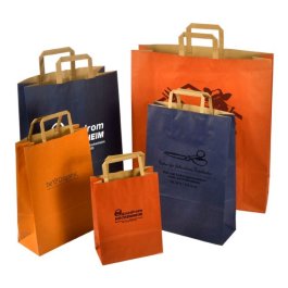 Papiertragetasche Standard Recycled, individuell bedruckt Papiertragetasche Standard Recycled, individuell bedruckt