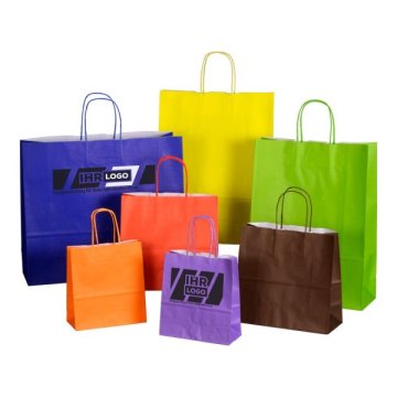 Hochwertige Kraftpapier-Tasche in unterschiedlichen Größen und Farben sowie mit individueller Bedruckung