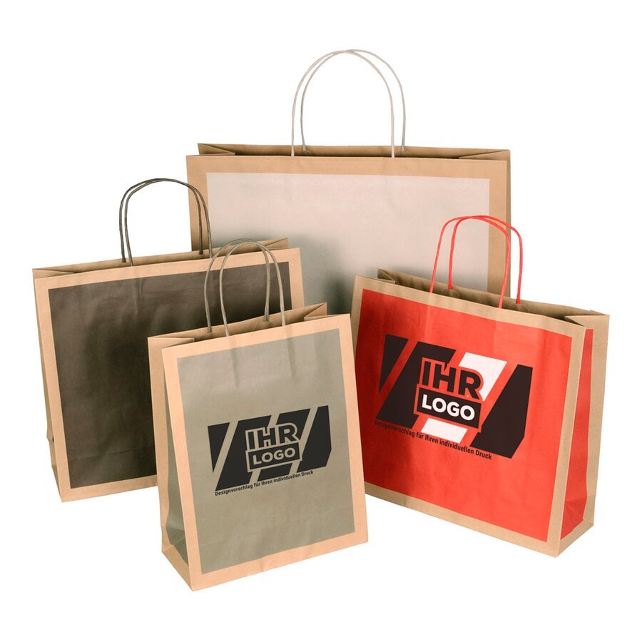 Papiertragetasche Eco in diversen Farben lieferbar Papiertragetasche Eco in diversen Farben lieferbar