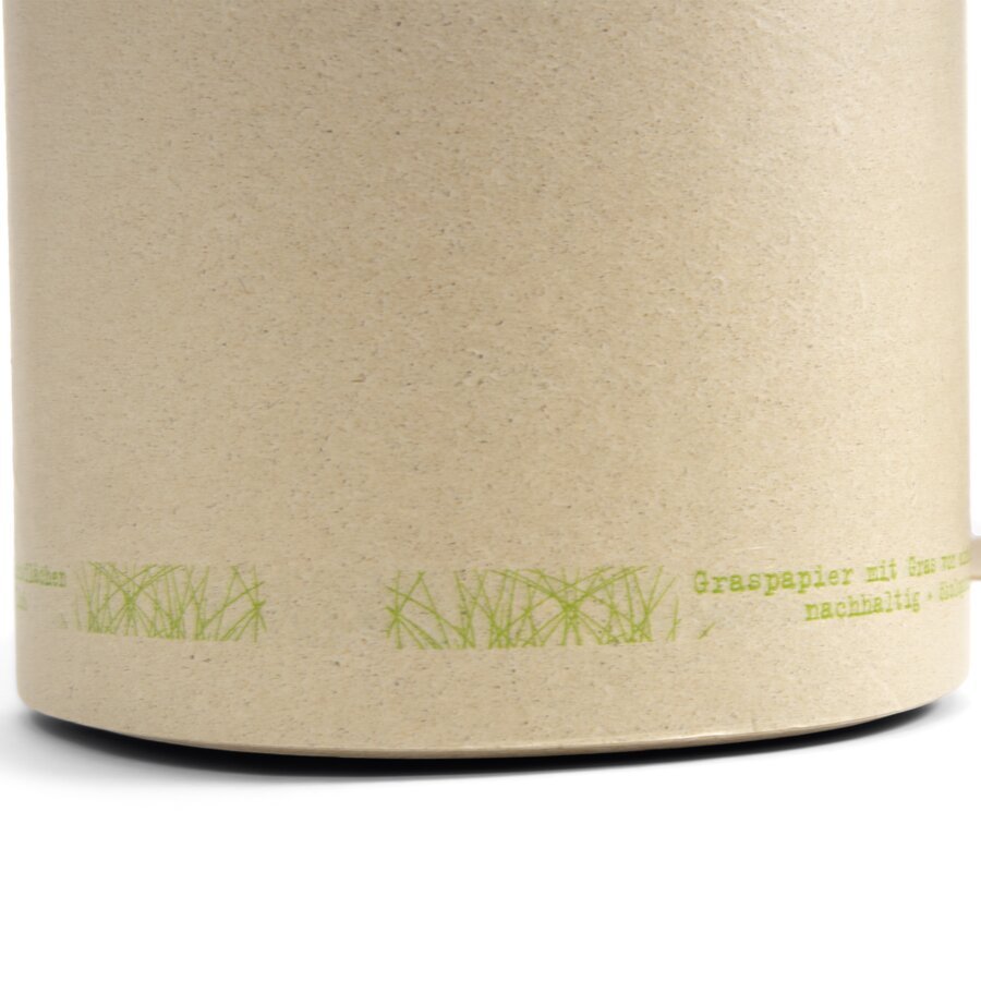 Der grüne Aufdruck weist auf das enthaltene Graspapier hin Der grüne Aufdruck weist auf das enthaltene Graspapier hin