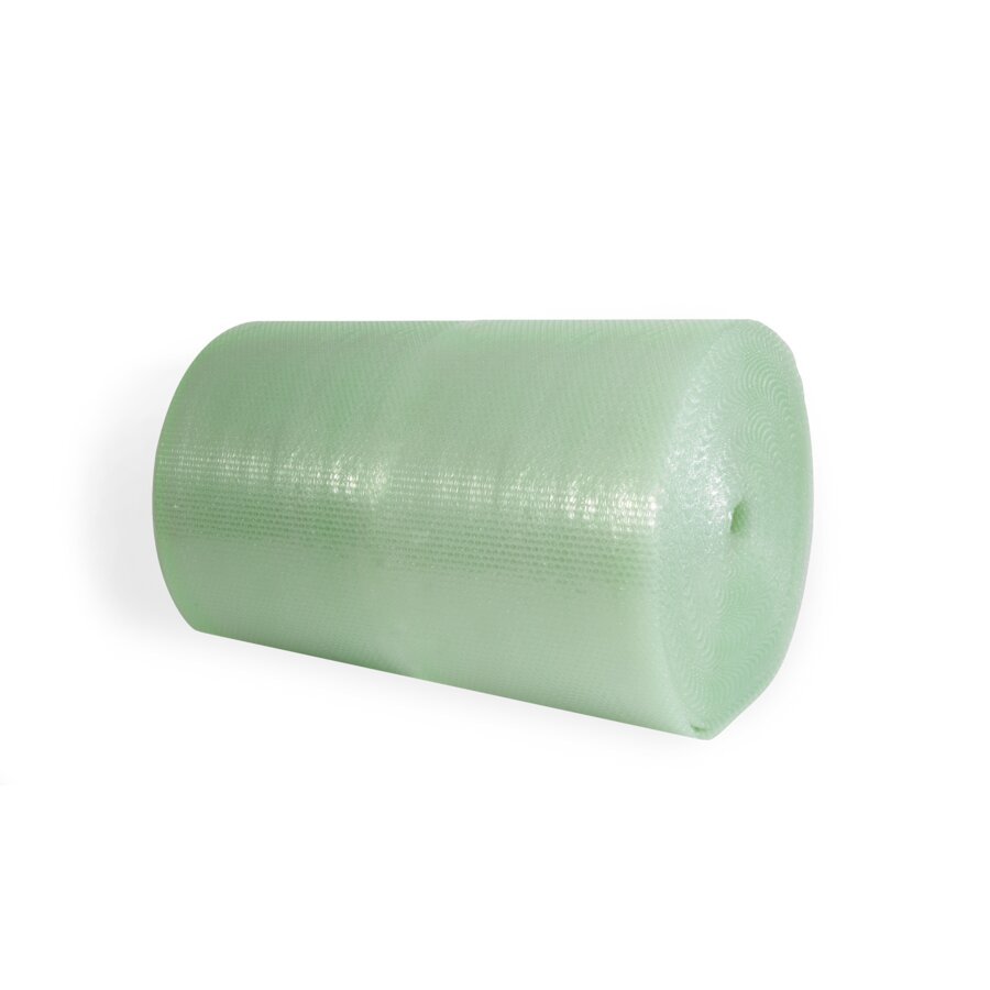 Verschiedene Ausführungen Luftpolsterfolie stehen zur Verfügung 2 Rollen Luftpolsterfolie recycelt nebeneinander