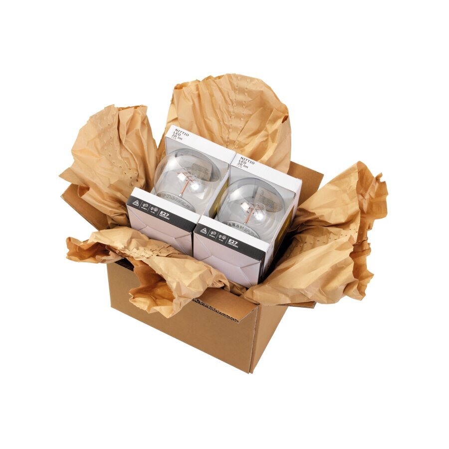 Je nach Bedarf können Sie Papierpolster für leichte oder schwere Packgüter herstellen Je nach Bedarf können Sie Papierpolster für leichte oder schwere Packgüter herstellen