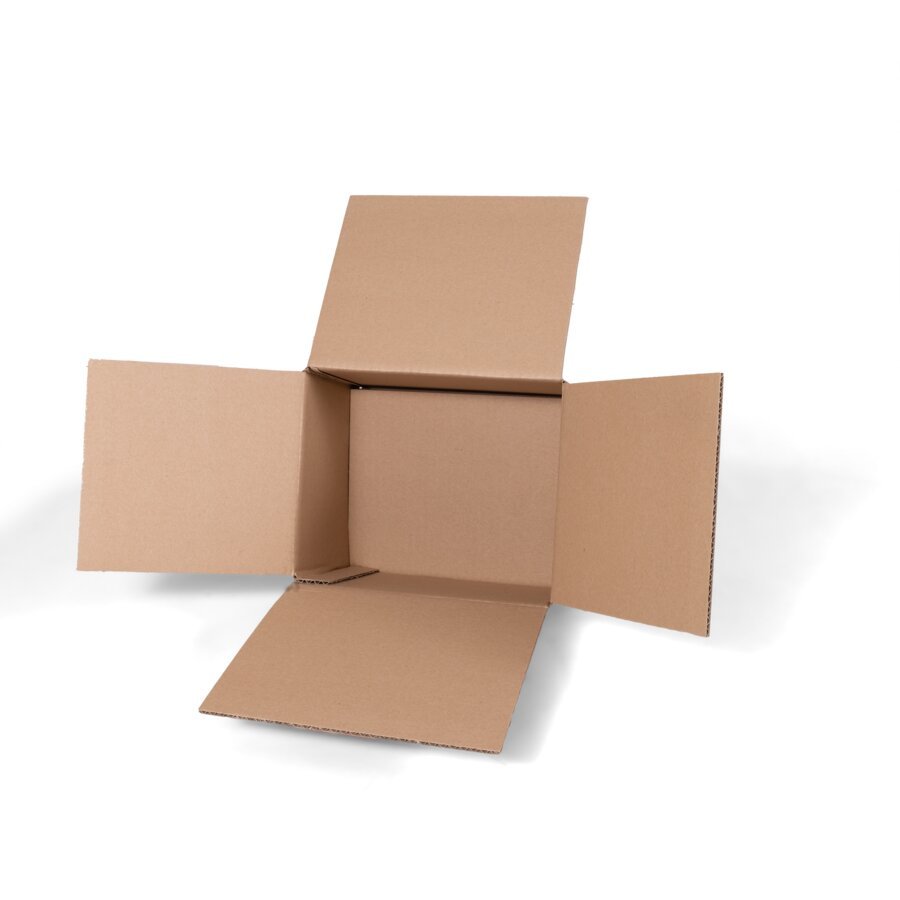 Mit diesen Klappen ist dieser Wellpappfaltkarton extra stabil Boden- und Deckelklappen sorgen für extra Stabilität