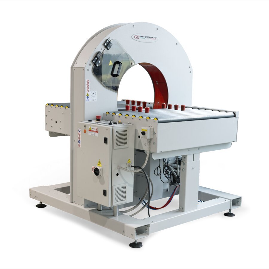 Mit dem Stretchwickler bündeln oder stretchen Sie lange Güter Mit dem Stretchwickler bündeln oder stretchen Sie lange Güter