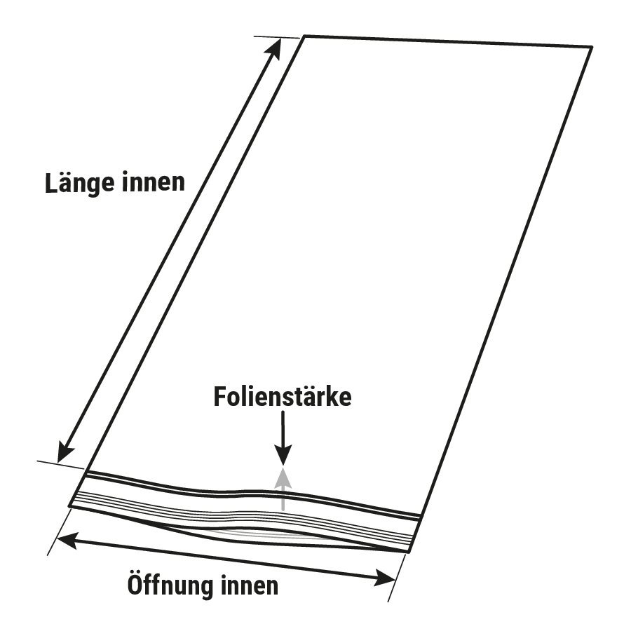 Druckverschlussbeutel, vorgeöffnet Druckverschlussbeutel, vorgeöffnet