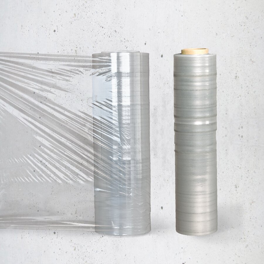 Mit Maschinenstretchfolie aus PCR-Granulat stretchen Sie umweltfreundlicher und nachhaltiger Mit Maschinenstretchfolie aus PCR-Granulat stretchen Sie umweltfreundlicher und nachhaltiger