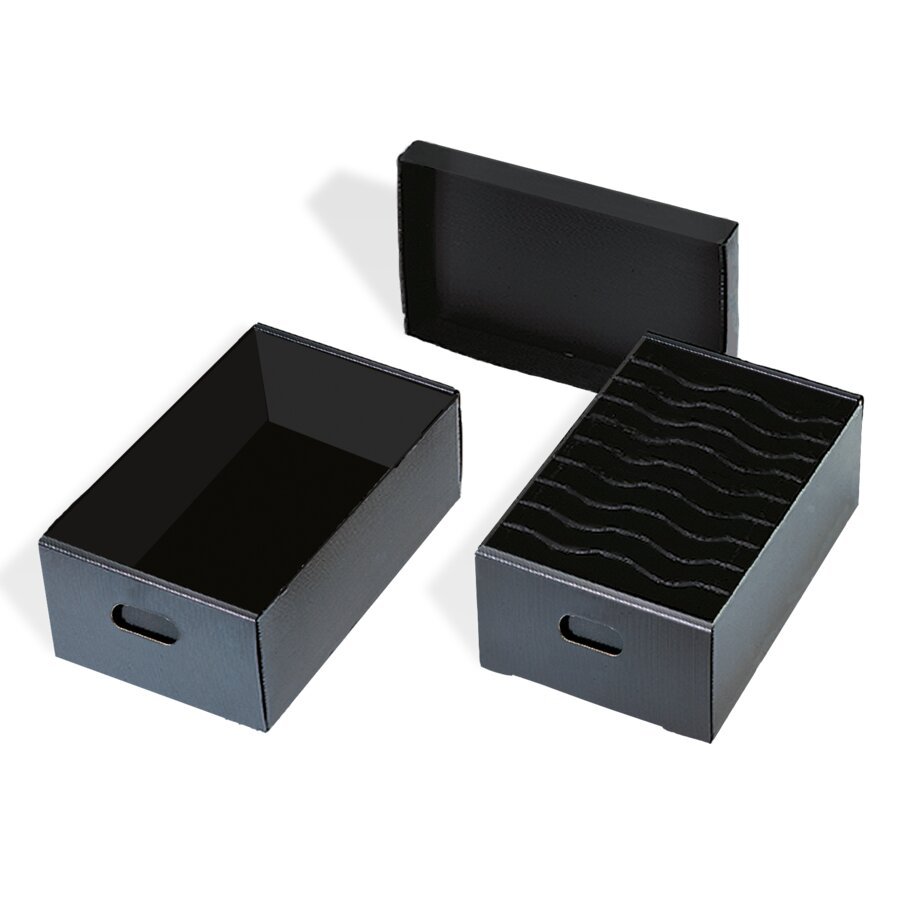 Tragebehälter aus Polystat optional mit Gefache und Deckel Tragebehälter aus Polystat optional mit Gefache und Deckel