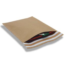 Papier-Versandtasche mit Bodenfalte, wiederverschließbar Papier-Versandtasche mit Bodenfalte, wiederverschließbar