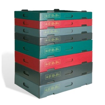 Stapelbare ESD-Transportboxen mit integrierter Abschirmschicht