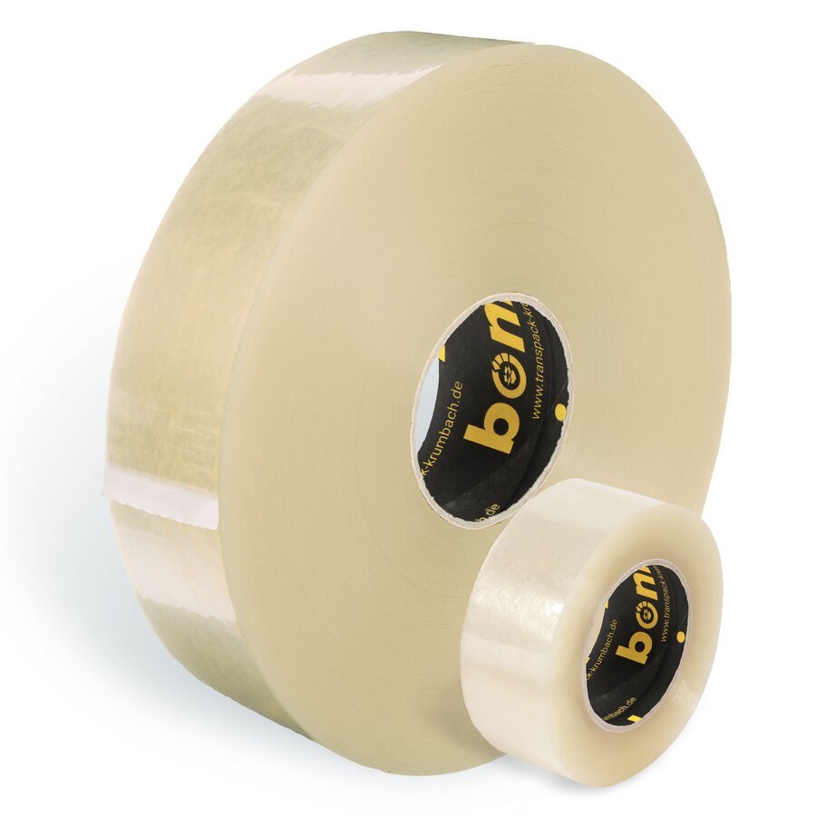 Als Maschinenband oder Paketband für Handabroller erhältlich Als Maschinenband oder Paketband für Handabroller erhältlich