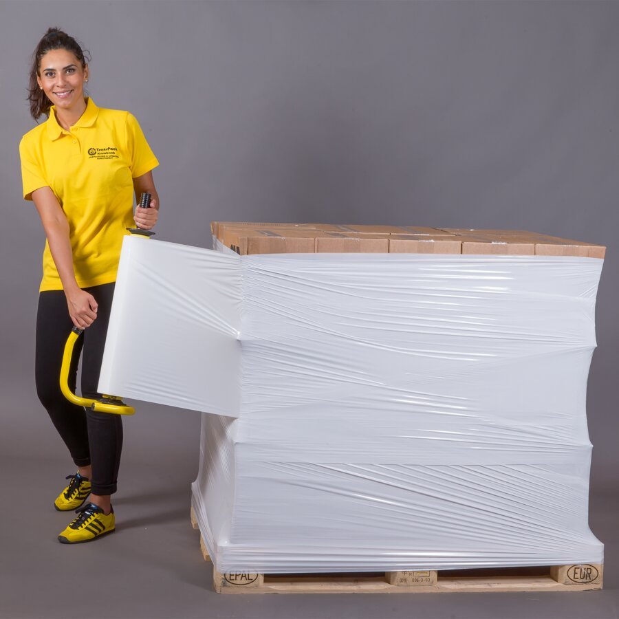 Einstretchen einer Palette - Anwendungsbild Anwendungsbild Einstretchen einer Palette