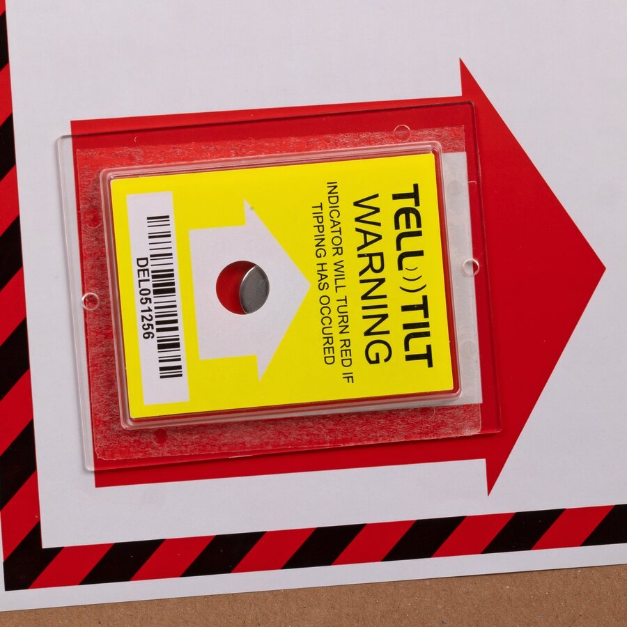 Gekippter Indikator löst langsam aus Anwendungsbild: Indikator wird gekippt - färbt sich langsam rot