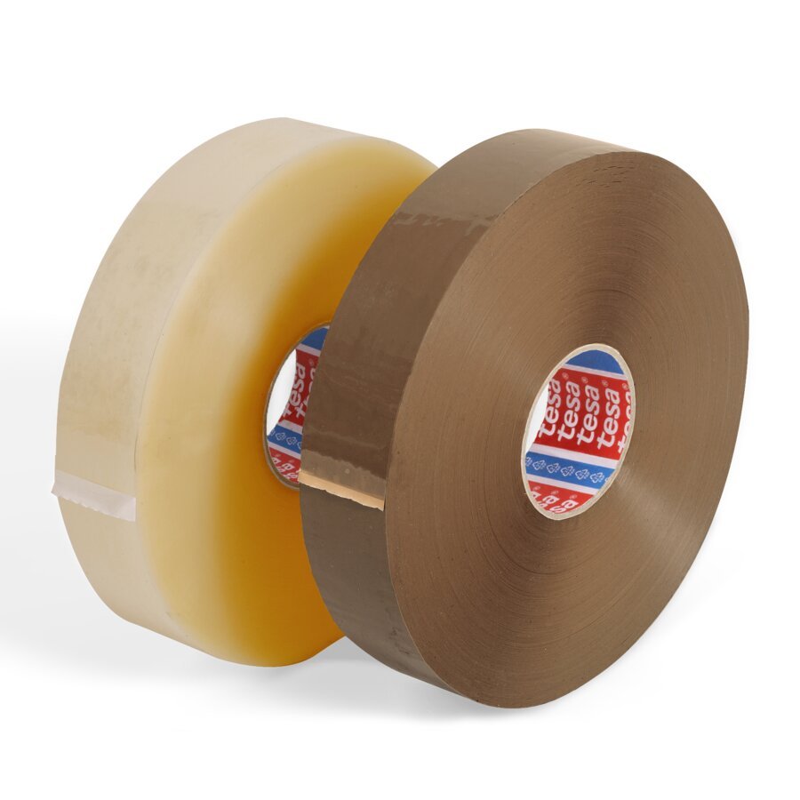 tesa 4089 Maschinenklebeband ist in braun und in transparent erhältlich tesa 4089 Maschinenklebeband ist in braun und in transparent erhältlich