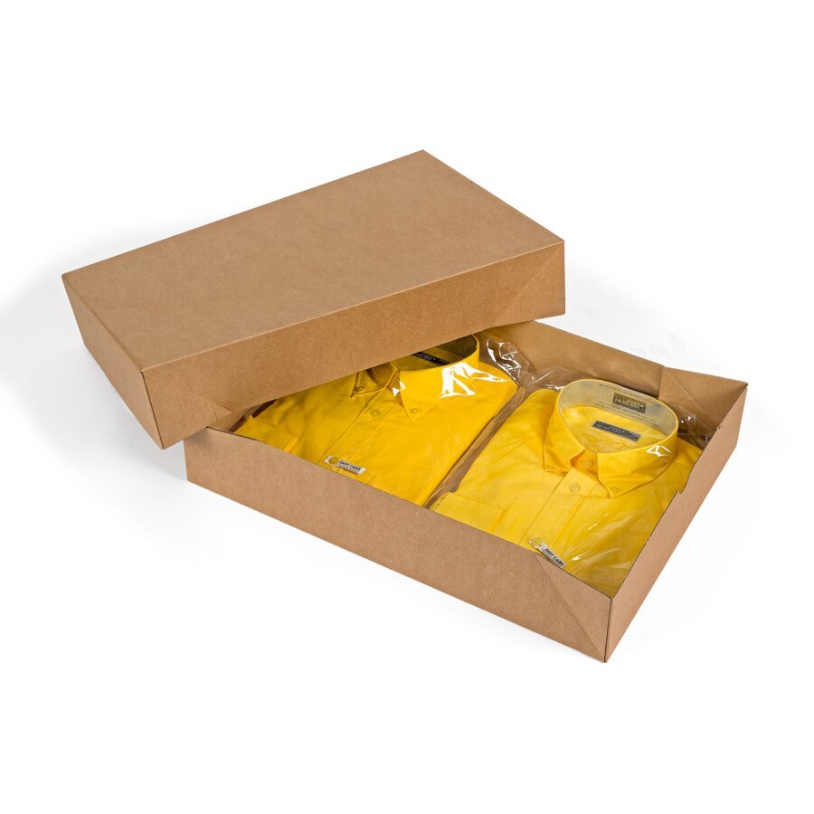 Stülpdeckelkarton aus Vollpappe auch ideal für Textilien geeignet Stülpdeckelkarton aus Vollpappe auch ideal für Textilien geeignet