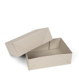 Stülpdeckelkarton geklebt aus Graspapier Stülpdeckelkarton geklebt aus Graspapier