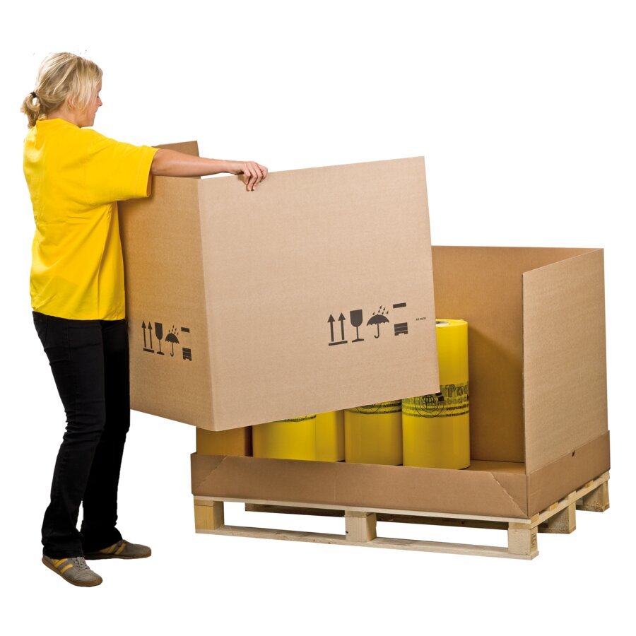 Einfaches und leichtes seitliches Schießen So einfach kann der Palettencontainer seitlich geschlossen werden.