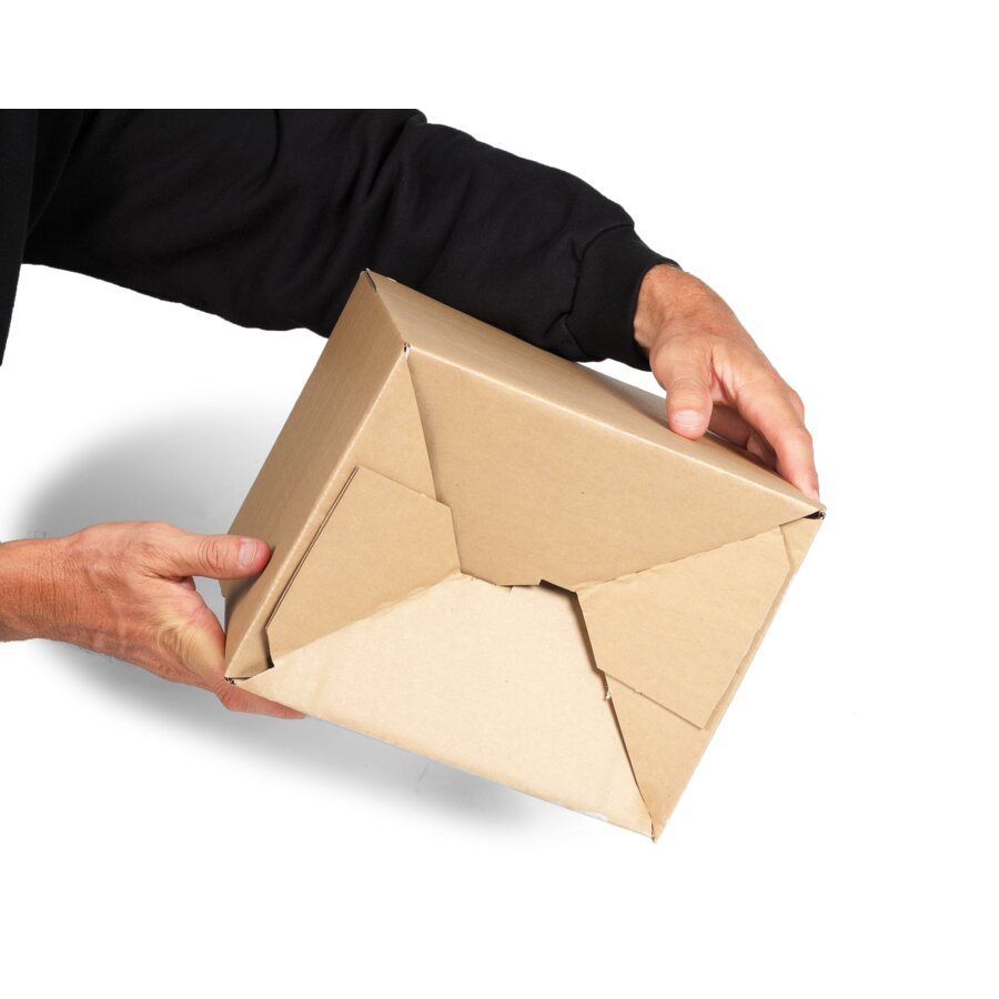 Diese Fix Aufrichtekartons sind schnell versandbereit Hier ist der Boden des Automatik Kartons zu sehen