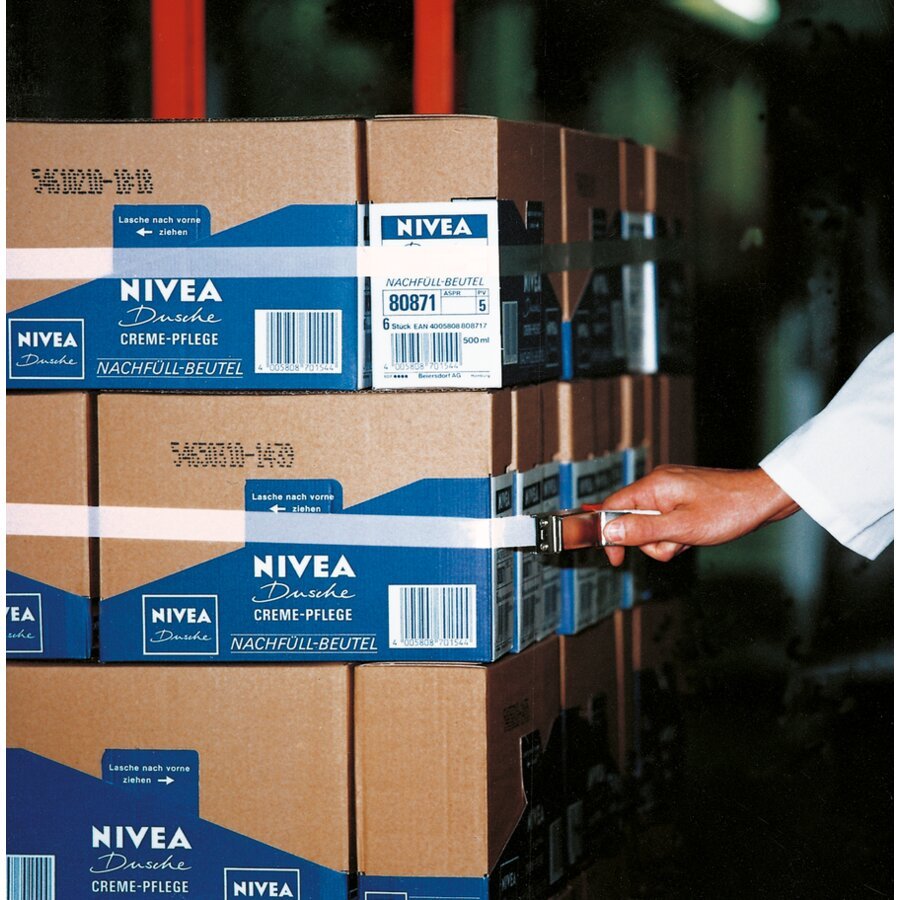 Optimale Palettensicherung mit dem tesa 51128 Palettensicherungsband Optimale Palettensicherung mit dem tesa 51128 Palettensicherungsband