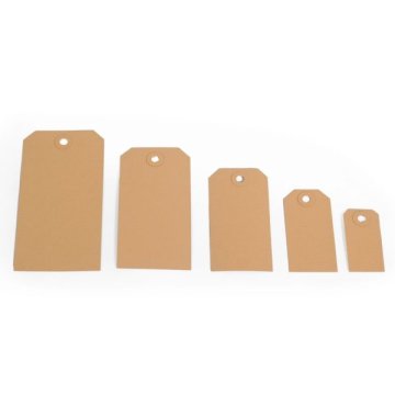 Hängeetiketten mit Öse in verschiedenen Größen erhältlich