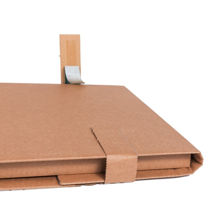 Damit werden die Sicherheitslaschen sicher am Karton befestigt Damit werden die Sicherheitslaschen sicher am Karton befestigt