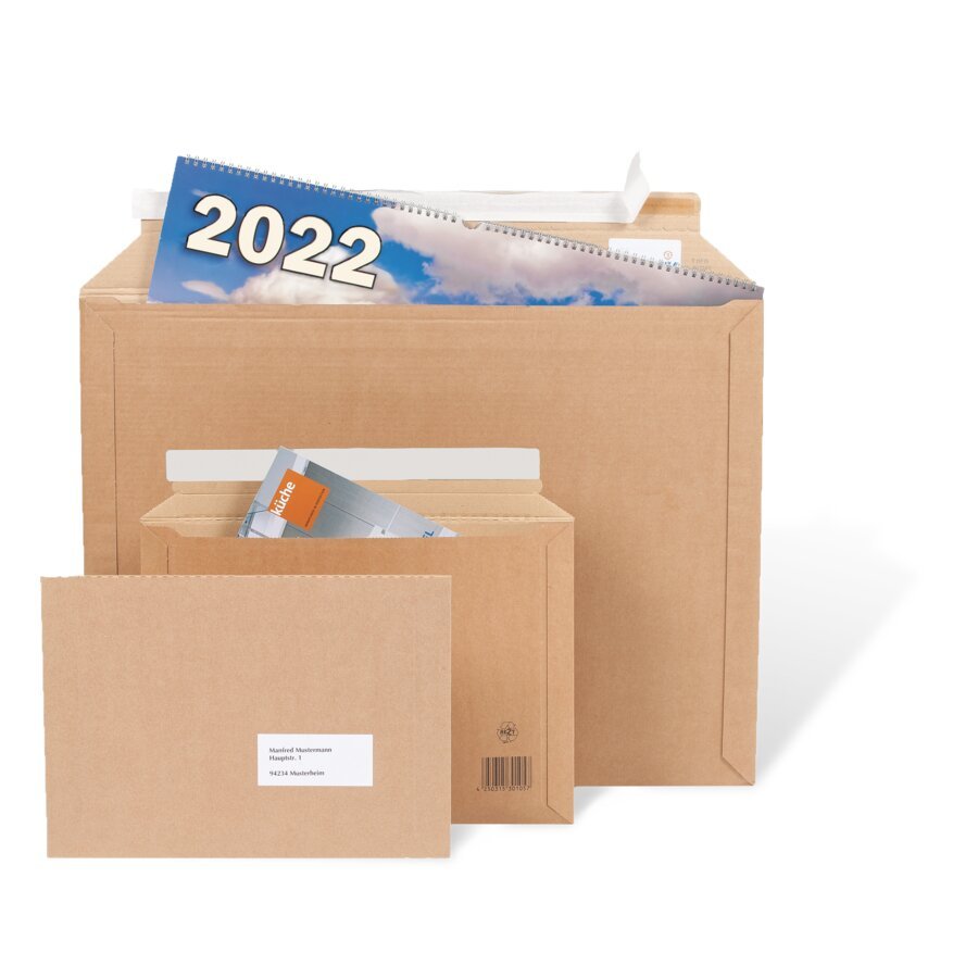 Wellpapp-Versandtaschen mit großer Öffnung Wellpapp-Versandtaschen mit großer Öffnung