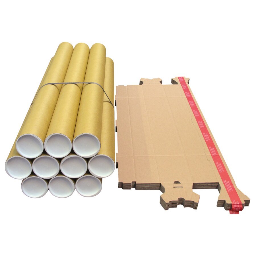 Ca. 70% Platzersparnis gegenüber klassischen Versandhülsen Ca. 70% Platzersparnis gegenüber klassischen Versandhülsen