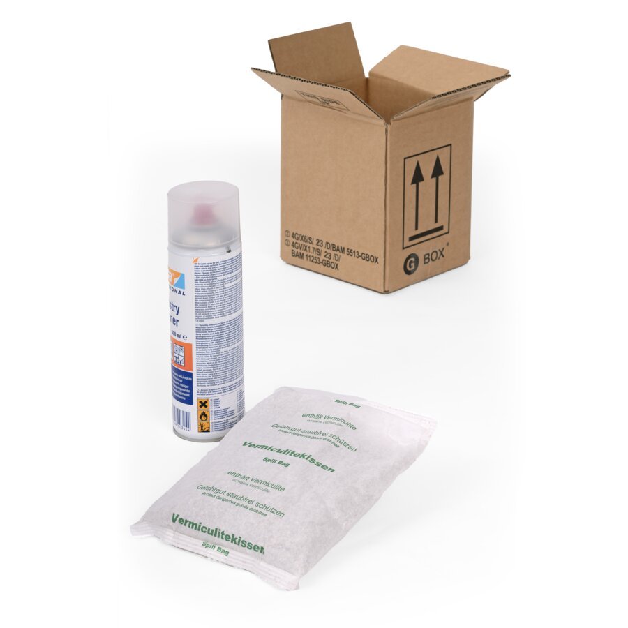 Vermiculite eignet sich ideal zum Verpacken von stoßempfindlichen Behältern mit gefährlicher Flüssigkeit Vermiculite eignet sich ideal zum Verpacken von stoßempfindlichen Behältern mit gefährlicher Flüssigkeit