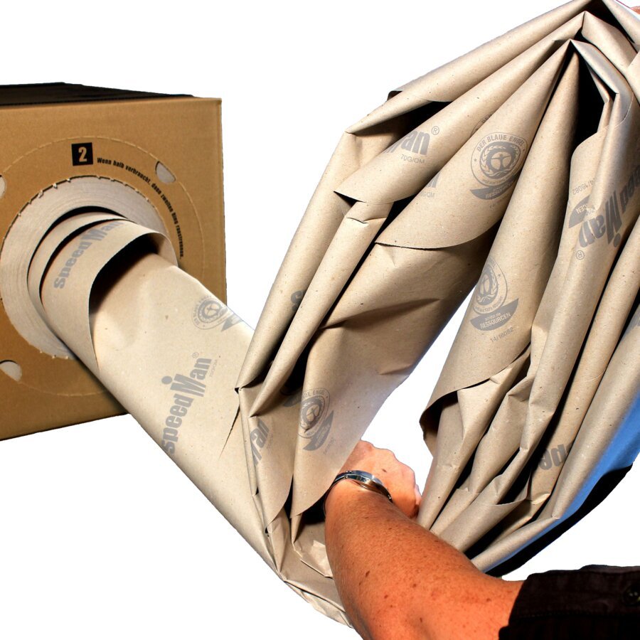 Einfache Anwendung: Packpapier aus dem Karton ziehen... Einfache Anwendung: Packpapier aus dem Karton ziehen...