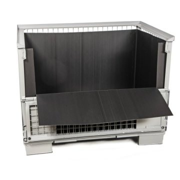 Robuster schlag- und wetterfester Gitterboxeinsatz aus PP-Hohlkammerplatte