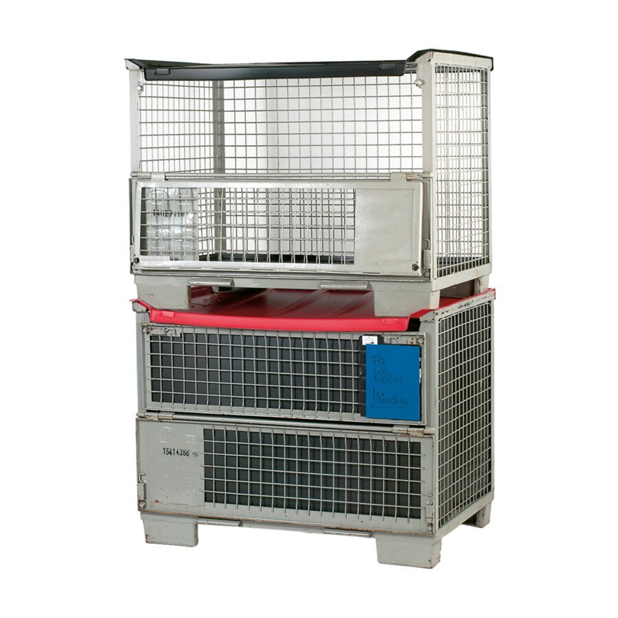 Gitterboxen bleiben trotz Einsatz stapelbar Gitterboxen bleiben trotz Einsatz stapelbar