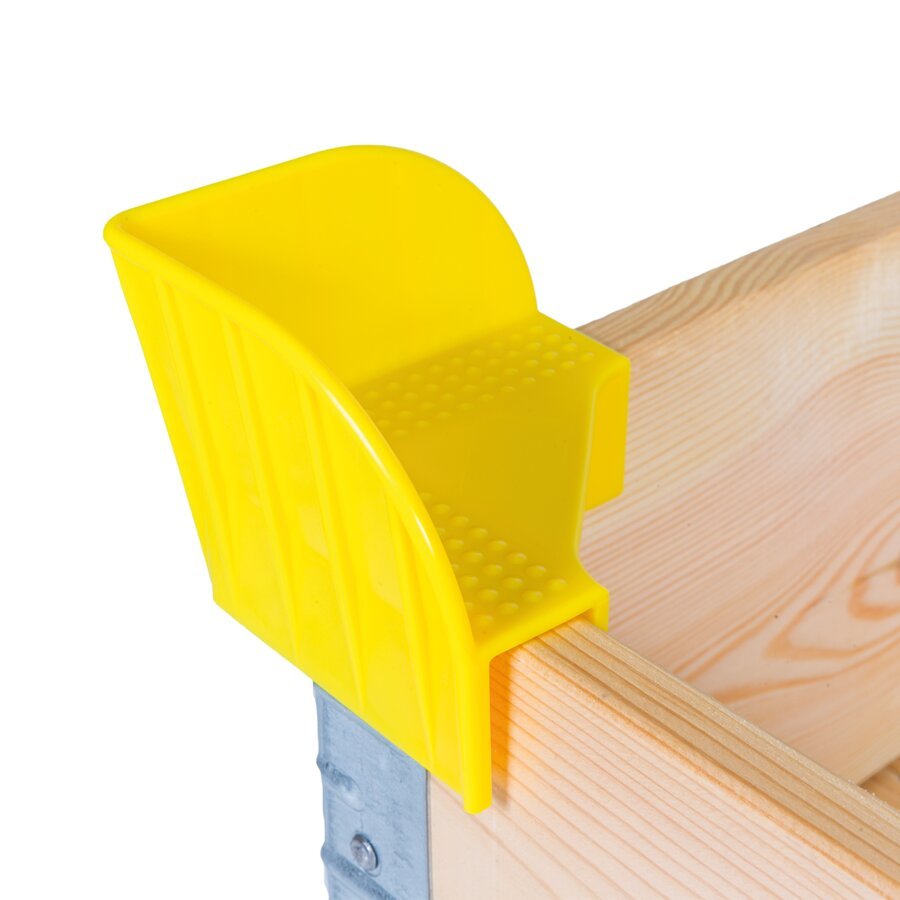 Diese Stapelecken aus bruchfestem PE sind mehrwegfähig Mehrwegfähige, bruchfeste PE Stapelecken für Paletten-Aufsatzrahmen