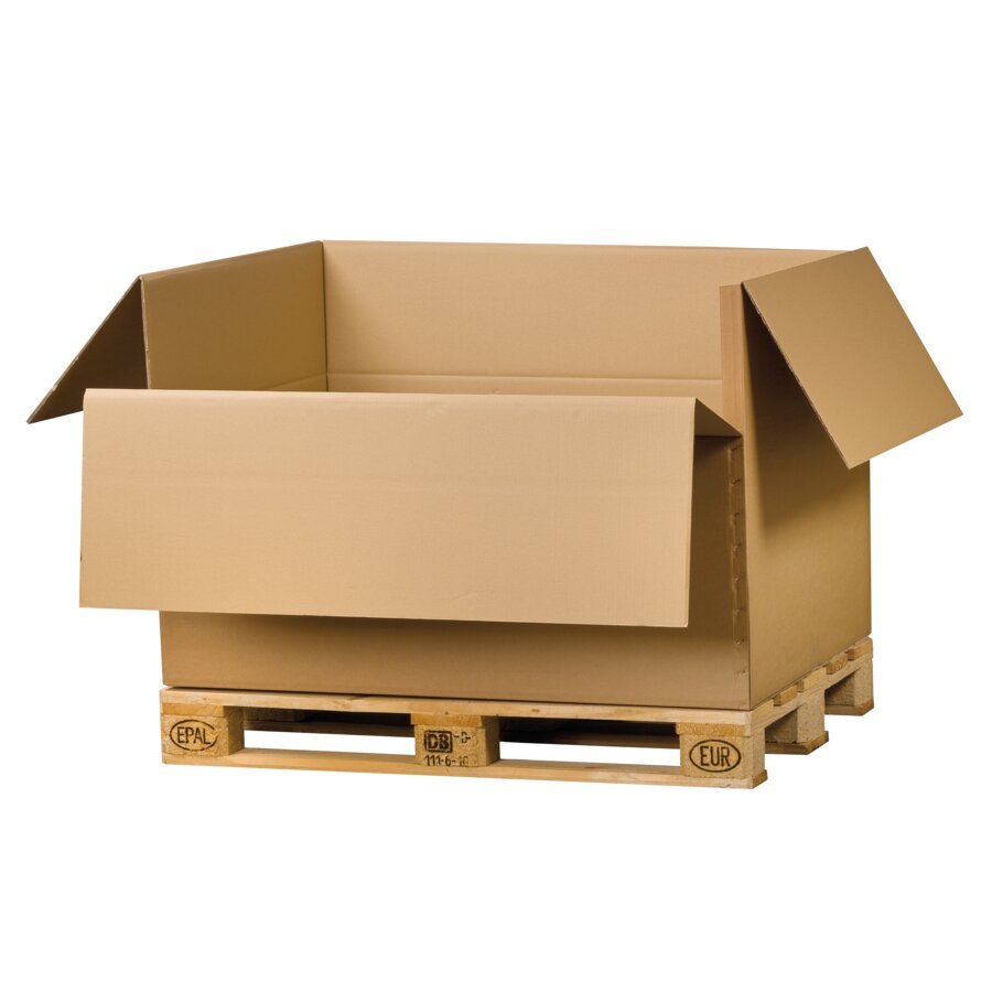 Mit hochwertiger Kraftliner-Außenseite Mit hochwertiger Kraftliner-Außenseite