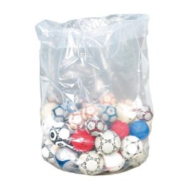 Rundbodensack aus LDPE Rundbodensack gefüllt mit Fußbällen