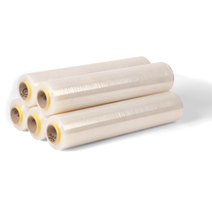 Stretchfolie mit geringen Entsorgungskosten durch reduiertes Abfallvolumen Stretchfolie mit geringen Entsorgungskosten durch reduiertes Abfallvolumen