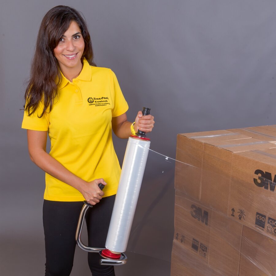 Schnelles und einfaches Einstretchen, mit unserem Hand-Stretchwickler, Bestell-Nr. 7.0655 Schnelles und einfaches Einstretchen, mit unserem Hand-Stretchwickler, Bestell-Nr. 7.0655