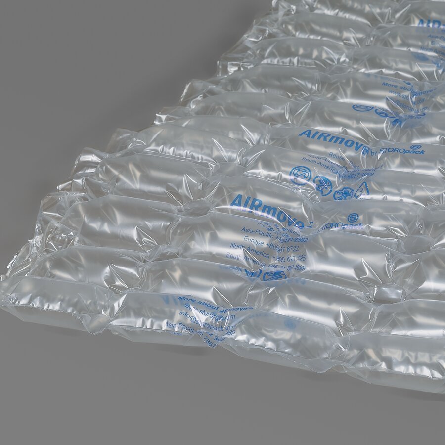 Cushion M ist ein vielseitiger Luftpolstertyp mit mehreren mittelgroßen Luftkammern pro Folienabschnitt Cushion M ist ein vielseitiger Luftpolstertyp mit mehreren mittelgroßen Luftkammern pro Folienabschnitt