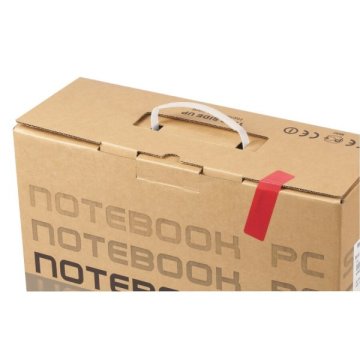 Rotes Siegeletikett auf PC-Verpackung