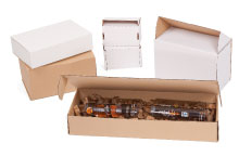 Karton Grundfarben weiß und braun